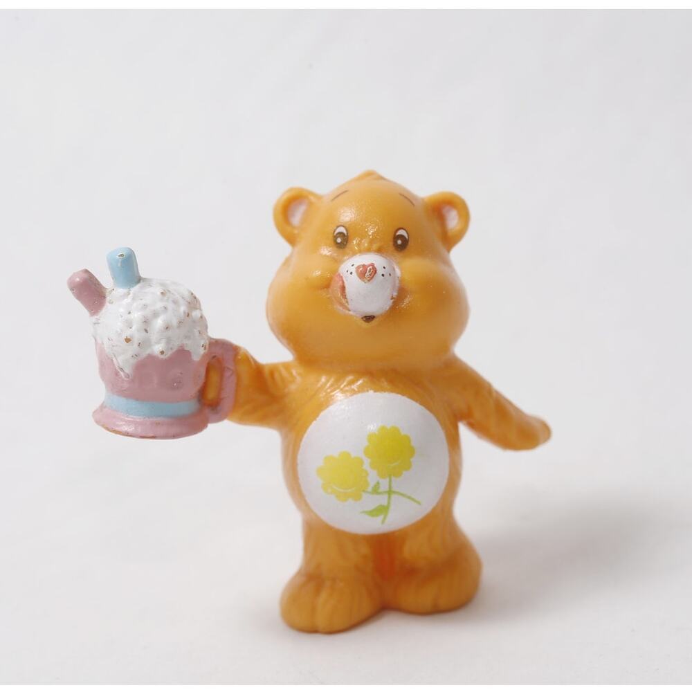 1984 Care Bears Friend Bear Sharing a Soda PVC Figurine ~ 260828-WH 1347